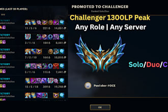 duo with you in league of legends as top 7 challenger player