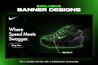 design professional shopify banner, web banners, and hero images