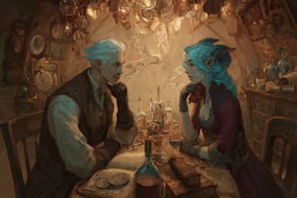 make a dnd party and game art illustration