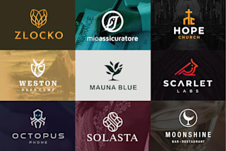 do modern stunning luxury minimalist logo design for your brand
