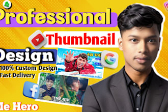 design professional youtube and facebook thumbnails