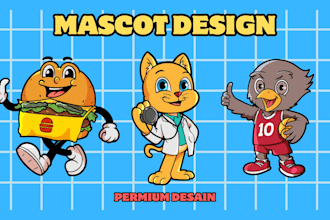 make original design mascot for your brand, company, squad
