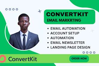 set up convertkit email automation, newsletter system
