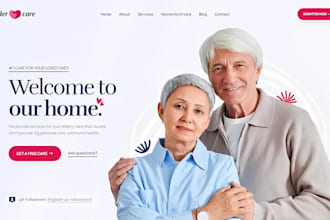 build foster care website elderly care website hospice care palliative website