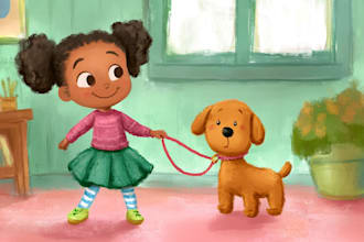 illustrate vibrant children book pages with whimsy and heart