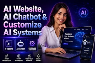 develop ai website, ai chatbot and custom web application