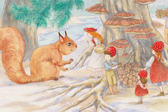 create watercolor illustrations for KDP children book basic size