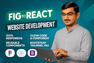 build a responsive react landing page with tailwind CSS and animations