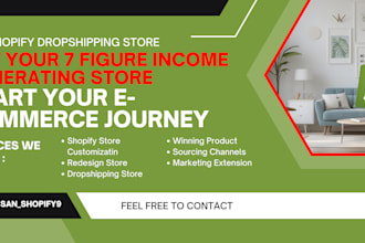 design your dream 7 figure shopify store, dropshipping store