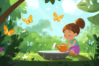 illustrate your children book with whimsical storybook art