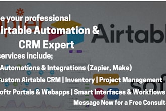 build airtable crm, automations, dashboards, interfaces and integrate softr
