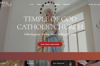 design church website ministry website donation website with live streaming