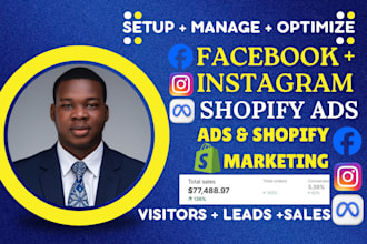 setup and manage facebook meta ads campaign, shopify marketing fb pixel setup
