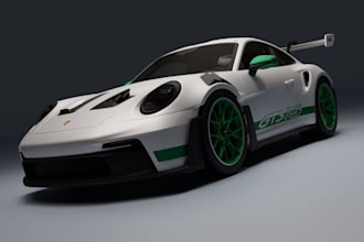 high detailed fivem model,sculpt lotus evora,3d rig,vintage bodykit,stl,rc model