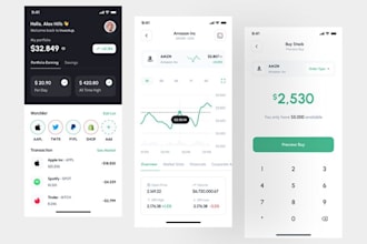 create investment app, fintech app, ewallet app, money transfer app, payment app