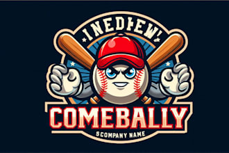 design eye catchy baseball badge mascot logo   in 12 hours