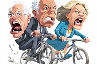 draw political caricature and cartoon