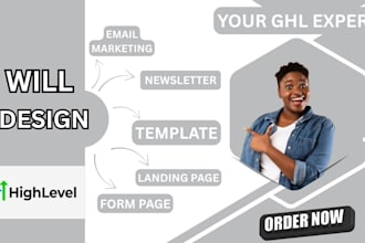 design ghl email marketing newsletter template landing page form page