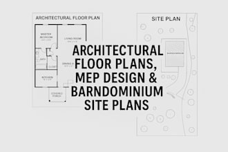 do architectural floor plans, mep design barndominium and site plans