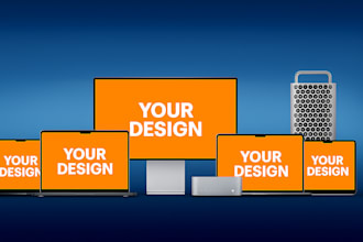 design macbook mockup laptop or any device for web