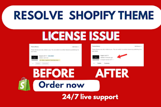 fix shopify theme license issue in seconds