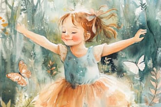 hand paint a custom watercolor illustration in my style