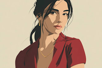 draw a minimalistic vector portrait for you