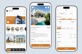 build real estate app, agent app, property listing app, broker app, rental app