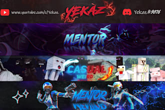 design a professional youtube banner and icon, channel art