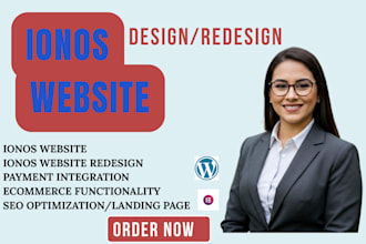 clone, edit, design redesign convert wordpress, wix ionos website, ionos design