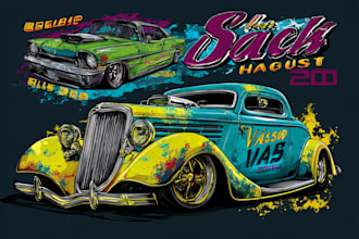 do amazing and dream car t shirt designs for you