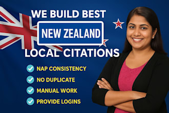 do 150 live nz local SEO citations to boost your local ranking