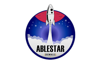 design aesthetics brewery logo space age visions