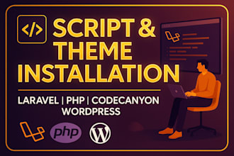 install any codecanyon script, PHP laravel project, or wordpress theme