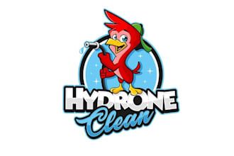 make motivation mascot logo for an aerial drone business