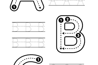 create alphabet tracing for kids