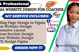 design figma landing page or website for coaches and course creators