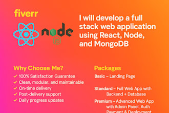 make a full stack website with react, node js and my sql