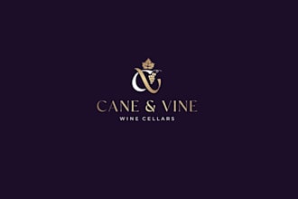 design cane vine wine cellars logo