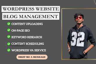 be your professional blog manager for wordpress SEO and content publishing