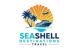 design beach vibe travel agency logo