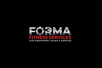 design clean modern fitness equipment sales service logo