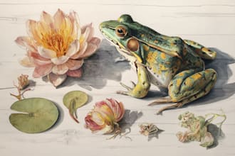 do watercolor painting of animals, botanicals