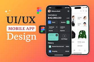 do creative unique figma ui ux design mobile or web app ui ux design