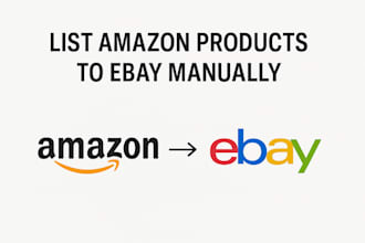 list amazon products to ebay manually