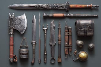 draw or design weapons and props