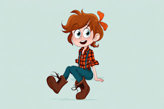draw an original mascot or cartoon character in vector