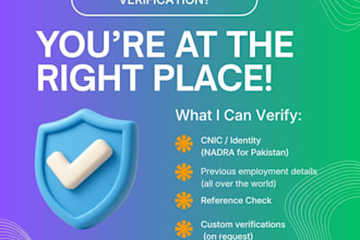 perform background verification for employment or business