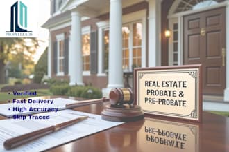 provide accurate probate and pre probates with contact info