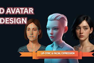 do 3d avatar character rig iclone animaze lip sync facial expression animation